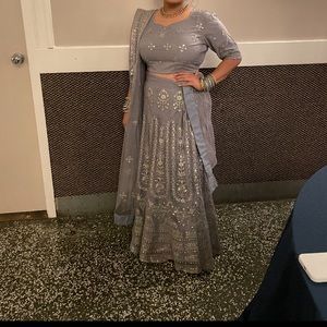 Lashkaraa Grey Lengha Size M